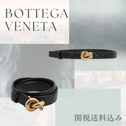 【BOTTEGA VENETA】ノット ベルト ブラック