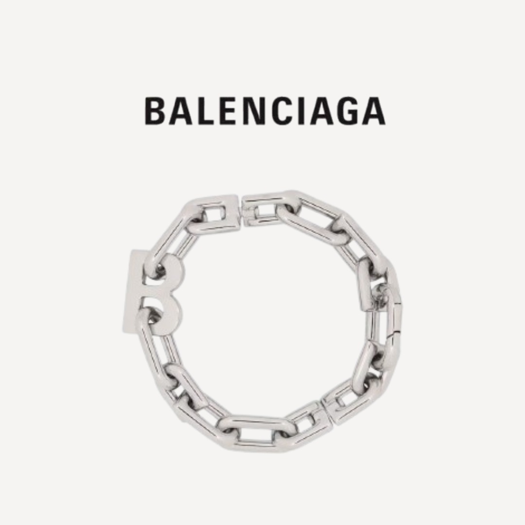 ◆関税込◆【BALENCIAGA】B Chain thin bracelet