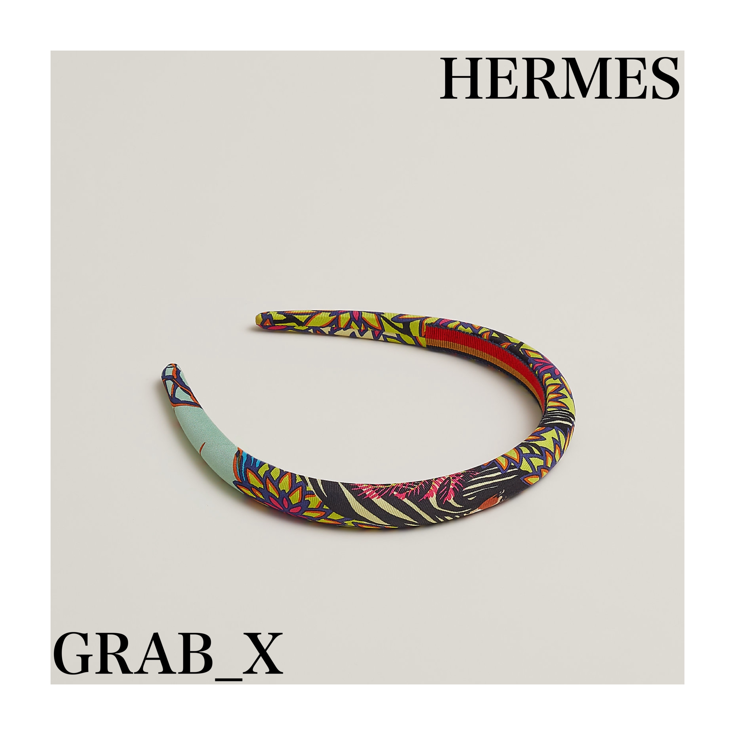 【HERMES】ヘアバンド《エルザ》シルクツイル グログラン