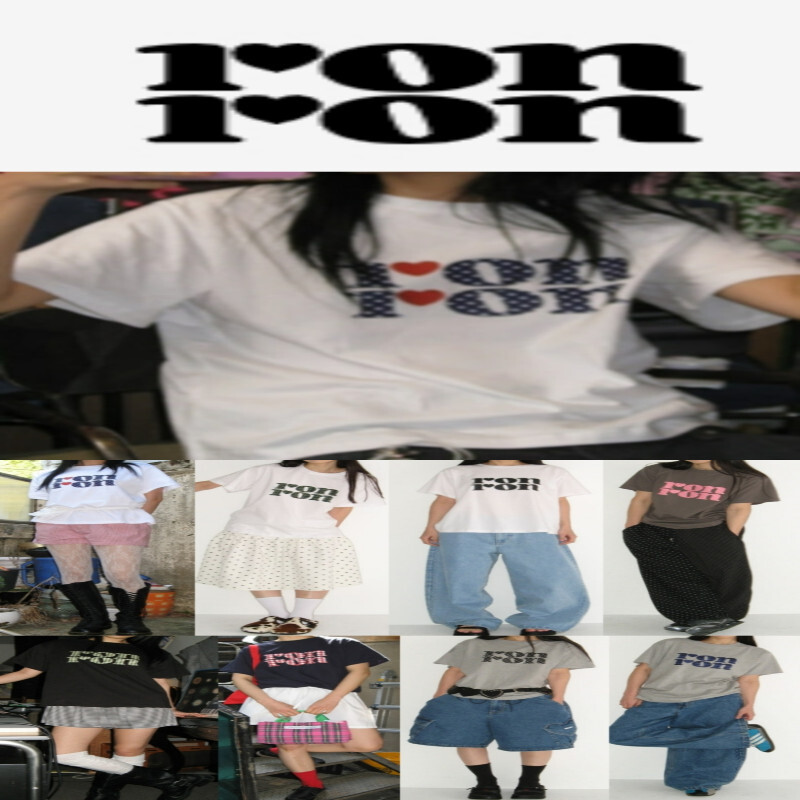 Tシャツ・カットソー RONRON PATTERN LOGO BASIC FIT T SHIRT