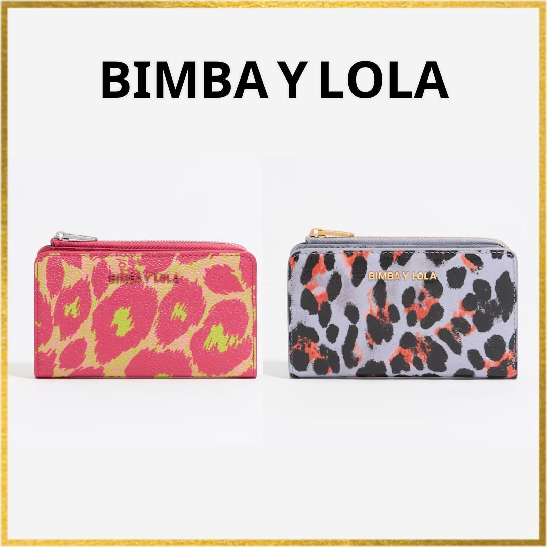 BIMBA Y LOLA｜ヒョウ柄財布 2つ折財布 カラー映え抜群 おしゃれ
