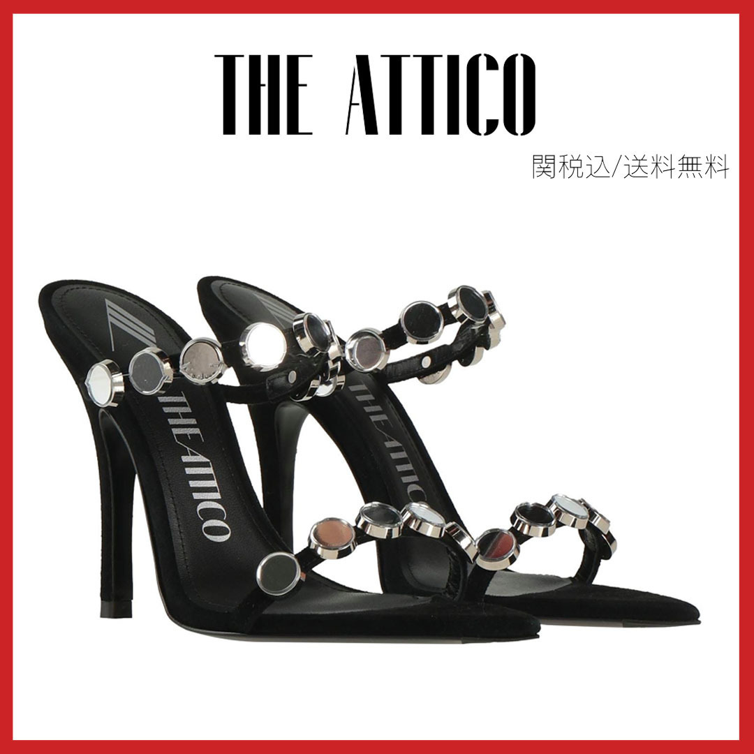 サンダル【THE ATTICO】関税込/送料無料 装飾付き レザーソール