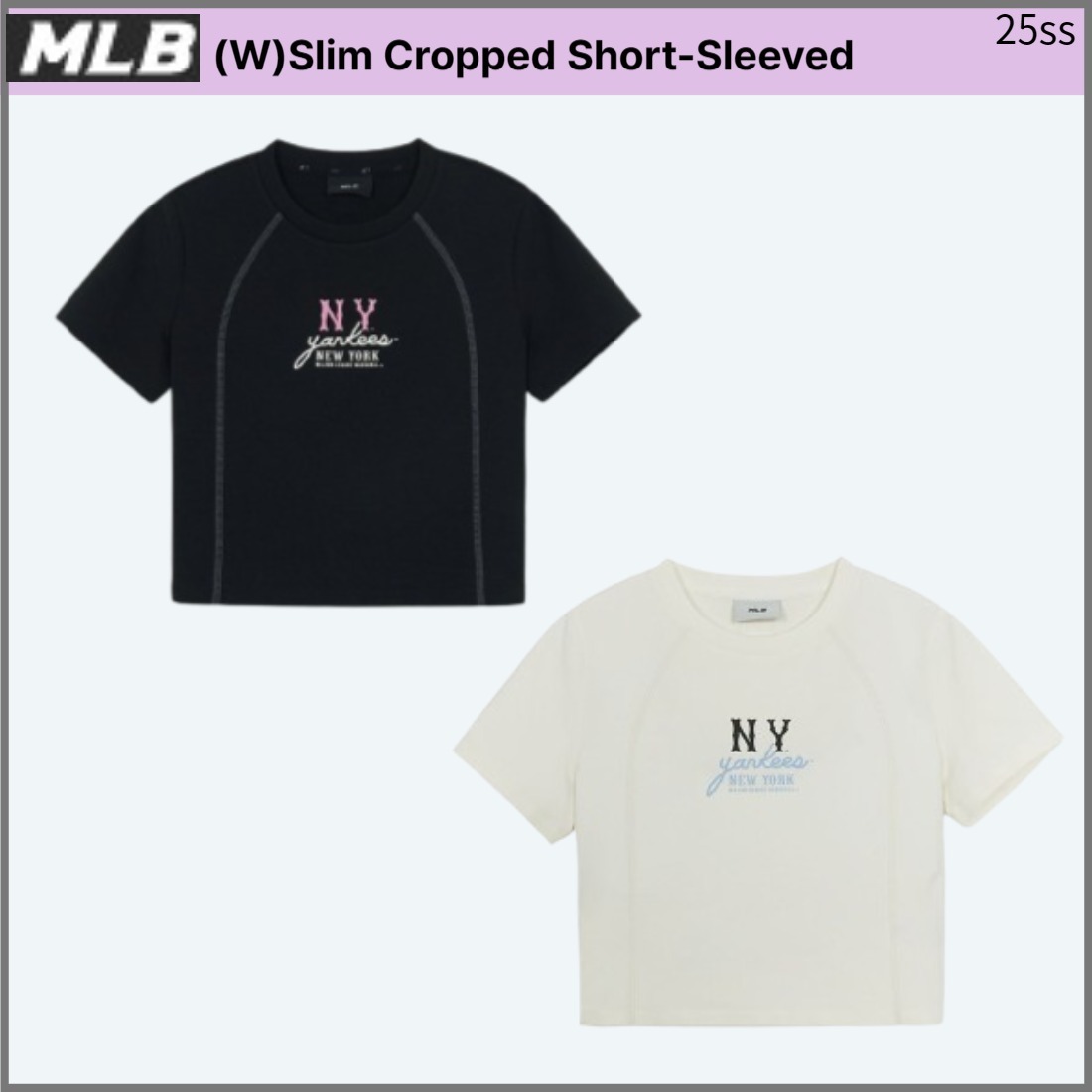 MLB■(W)Slim Cropped Short-Sleeved ★送料込
