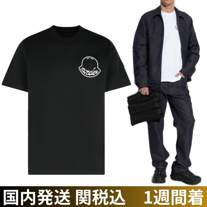 MONCLER/モンクレール ロゴ プリント クルーネック T シャツ