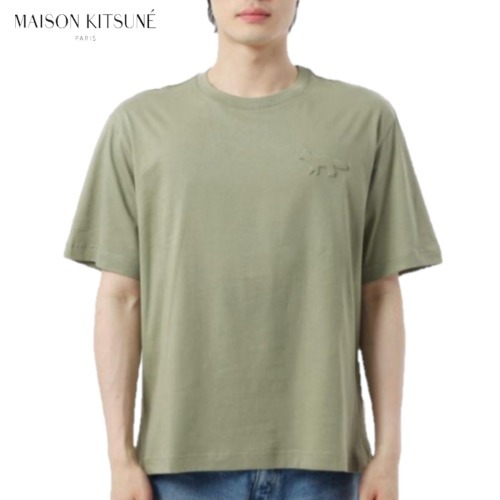 Tシャツ・カットソー MAISON KITSUNE PROFILE FOX PATCH LOGO OVERFIT TEE SHIRT