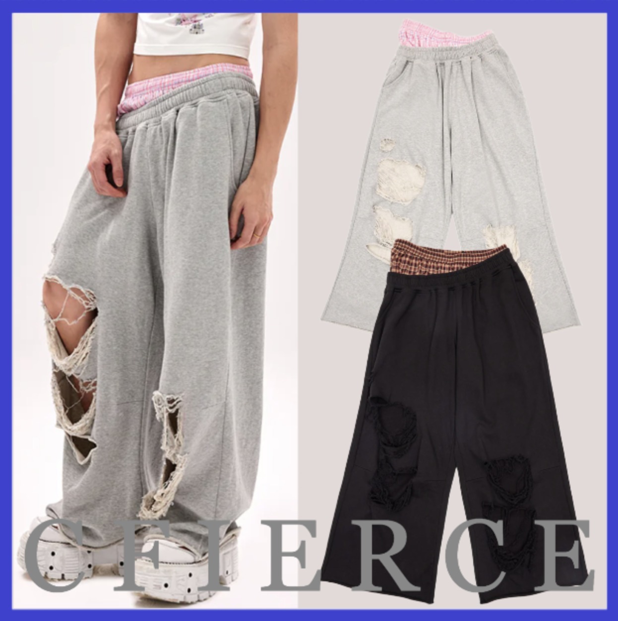 CFIERCE◆TATTEREDスウェットパンツ