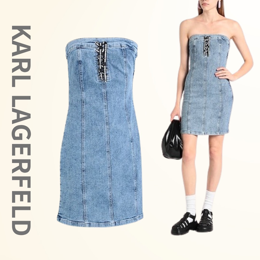 ワンピースその他 KLJ BODYCON TIED DENIM DRESS