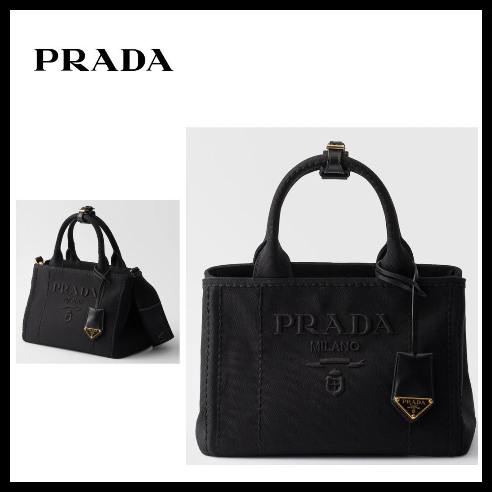 【PRADA】人気 キャンバス ミニバッグ 夏コーデに◎ 2色展開