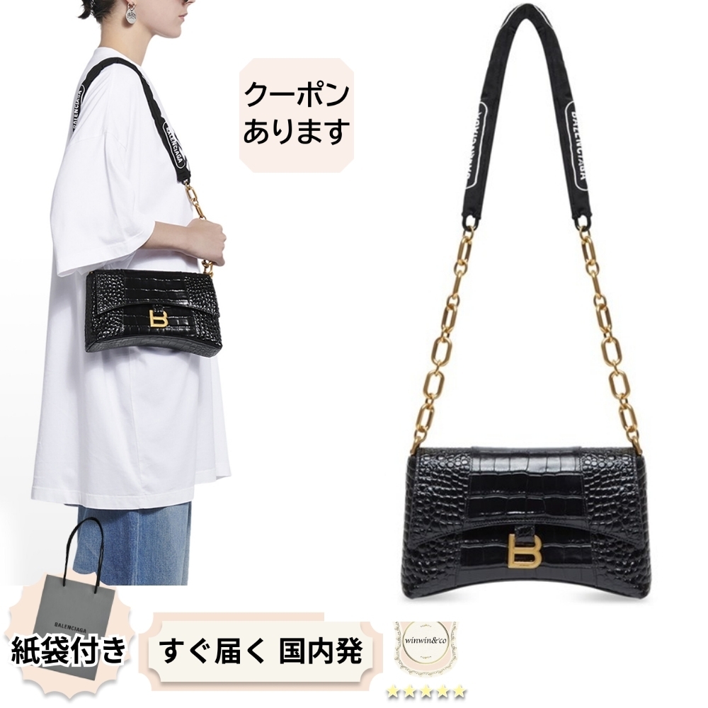 【完売必至】バレンシアガ■クロコ型押し ショルダーバッグ
