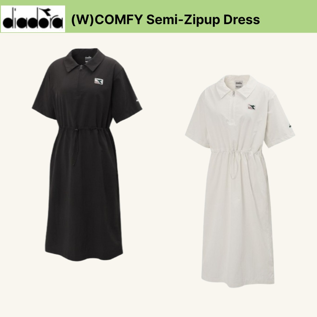 Diadora■(W)COMFY Semi-Zipup Dress■送料込