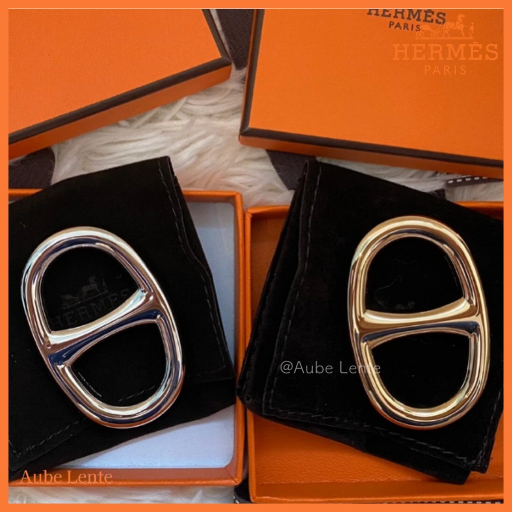 上品アクセント♡【HERMES】Chaine d'Ancre スカーフリング