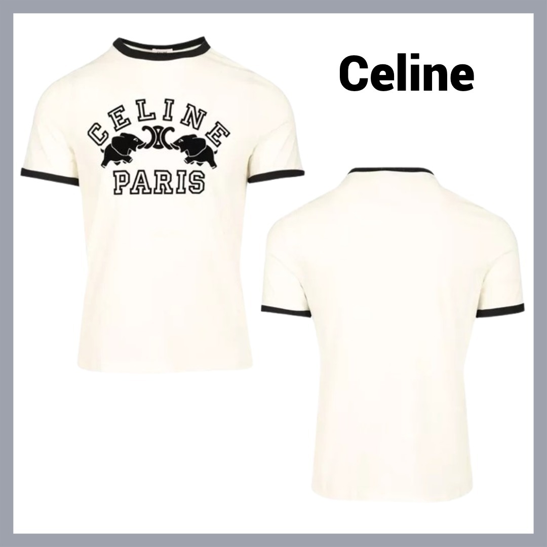 【Celine】コットンジャージー レギュラー Tシャツ