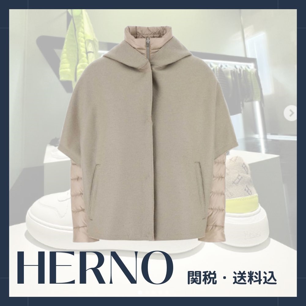 新作☆【HERNO】ショートベルベットダウンジャケット