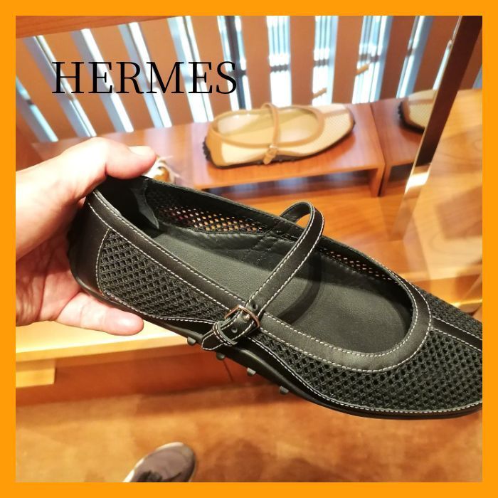 【HERMES 】エルメス バレエシューズ 《キチュ》ブラック