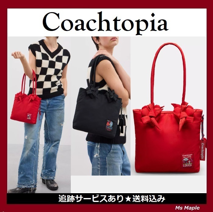 Coachtopiaコラボ限定バッグ☆【COACH】ミニトート ハートリボン