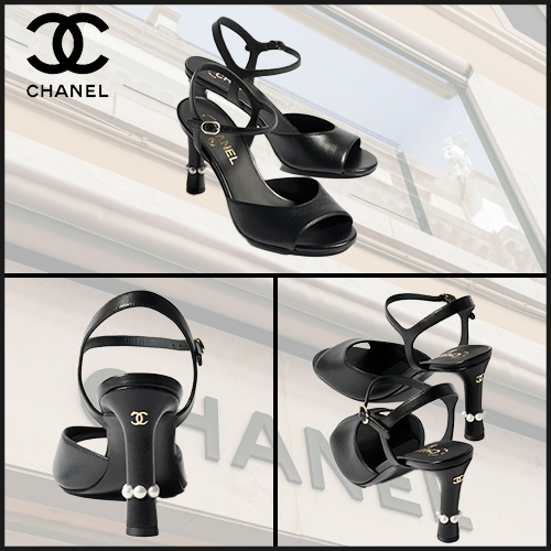 ★ヒールのパールがお洒落★【CHANEL】サンダル