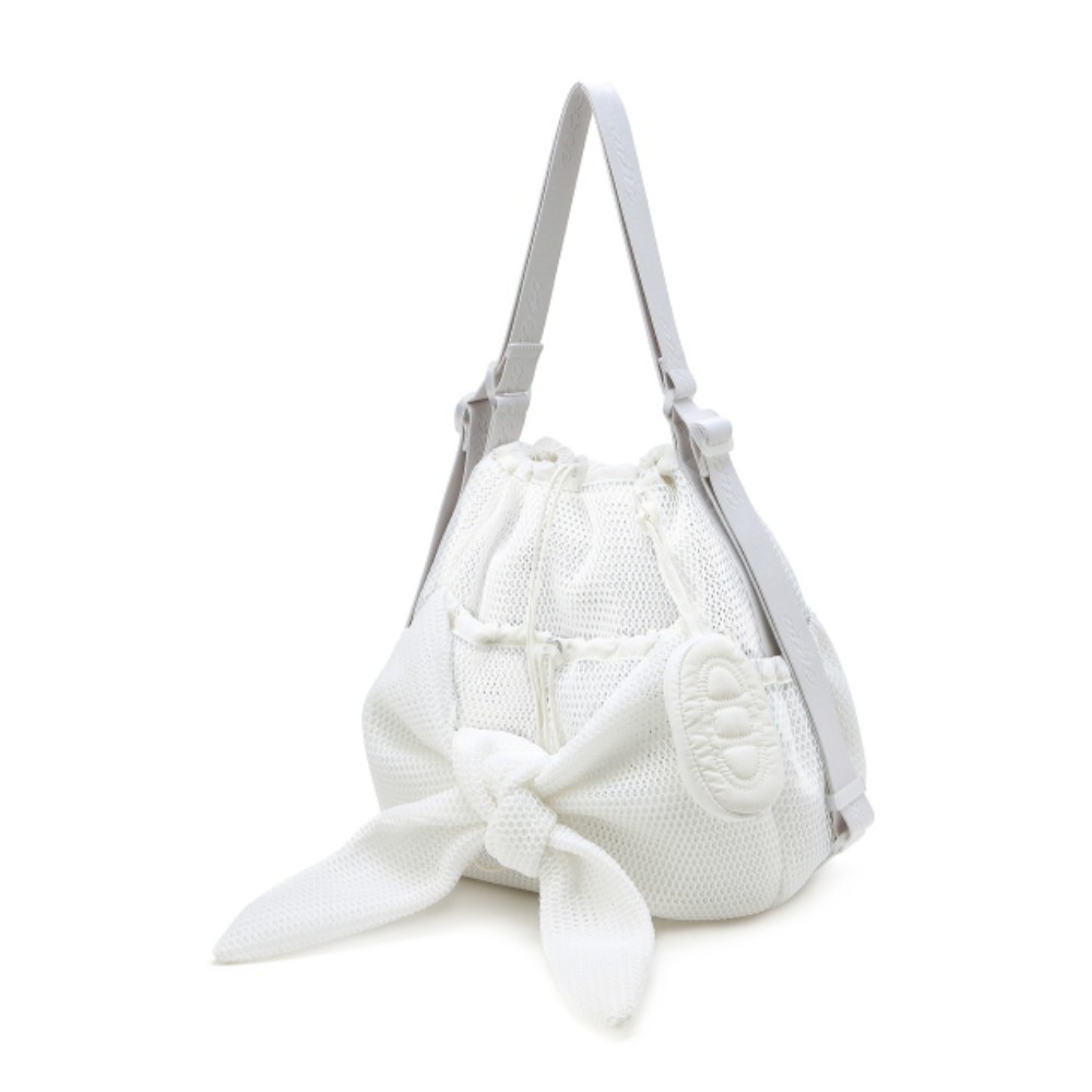 ★athe★ RUBAN Le Bon White Mesh Backpack and Shoulder Bag S