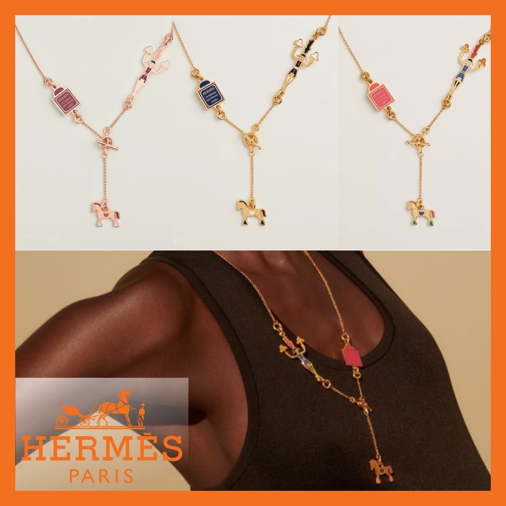 可愛いデザインで胸元華やか★【HERMES】ネックレス シュヴァル