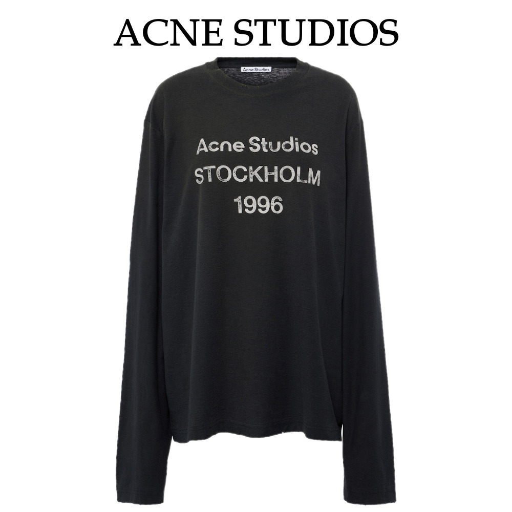 【Acne Studios】ロゴコットンブレンドトップス