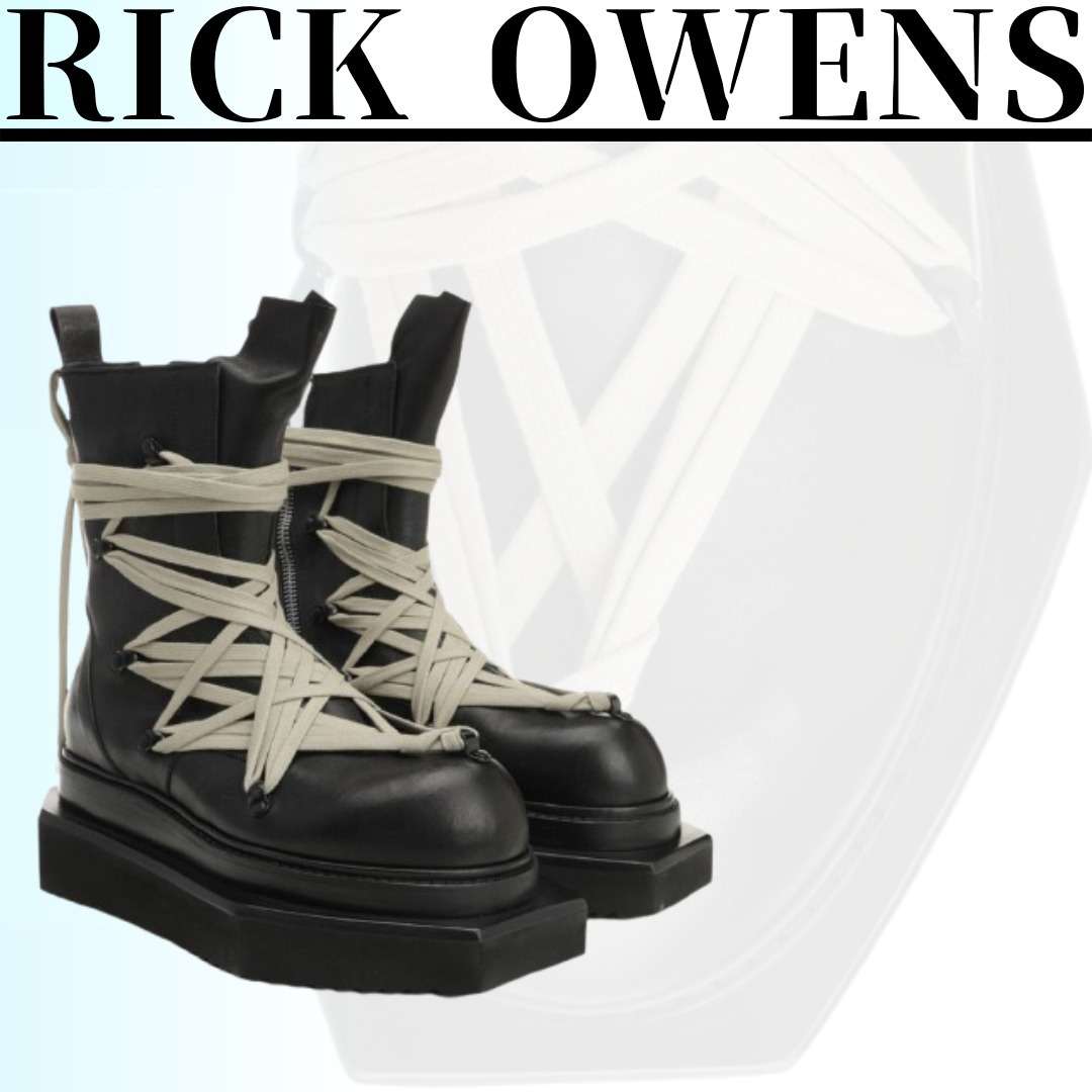 ◆25FW◆【RICK OWENS】Turbo Cyclops 70mm*レザー*ブーツ