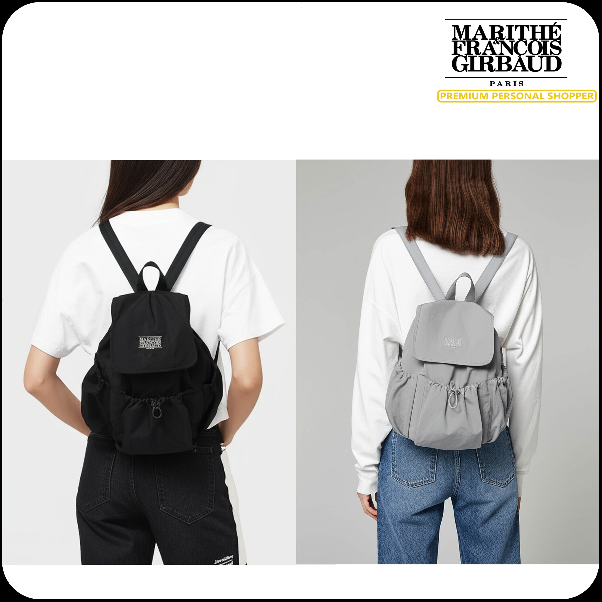 [MARITHE]★ 韓国人気★CLASSIC LOGO STOPPER POCKET BACKPACK