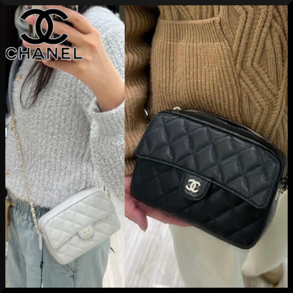 【シンプルで合わせやすい】 CHANEL チェーンクラッチ