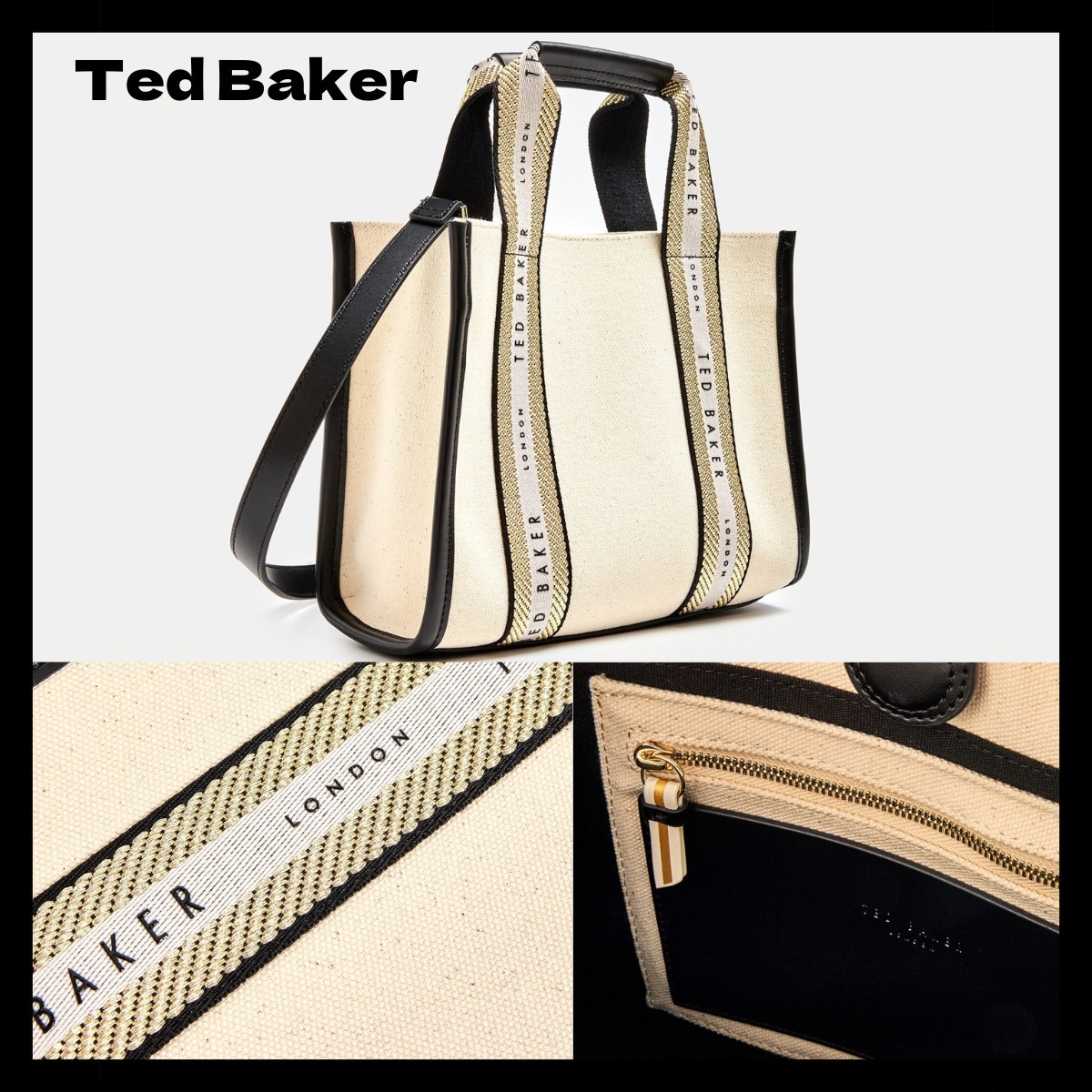 2WAY【Ted Baker】GEORJEA ショルダー ハンド バッグ エクリュ
