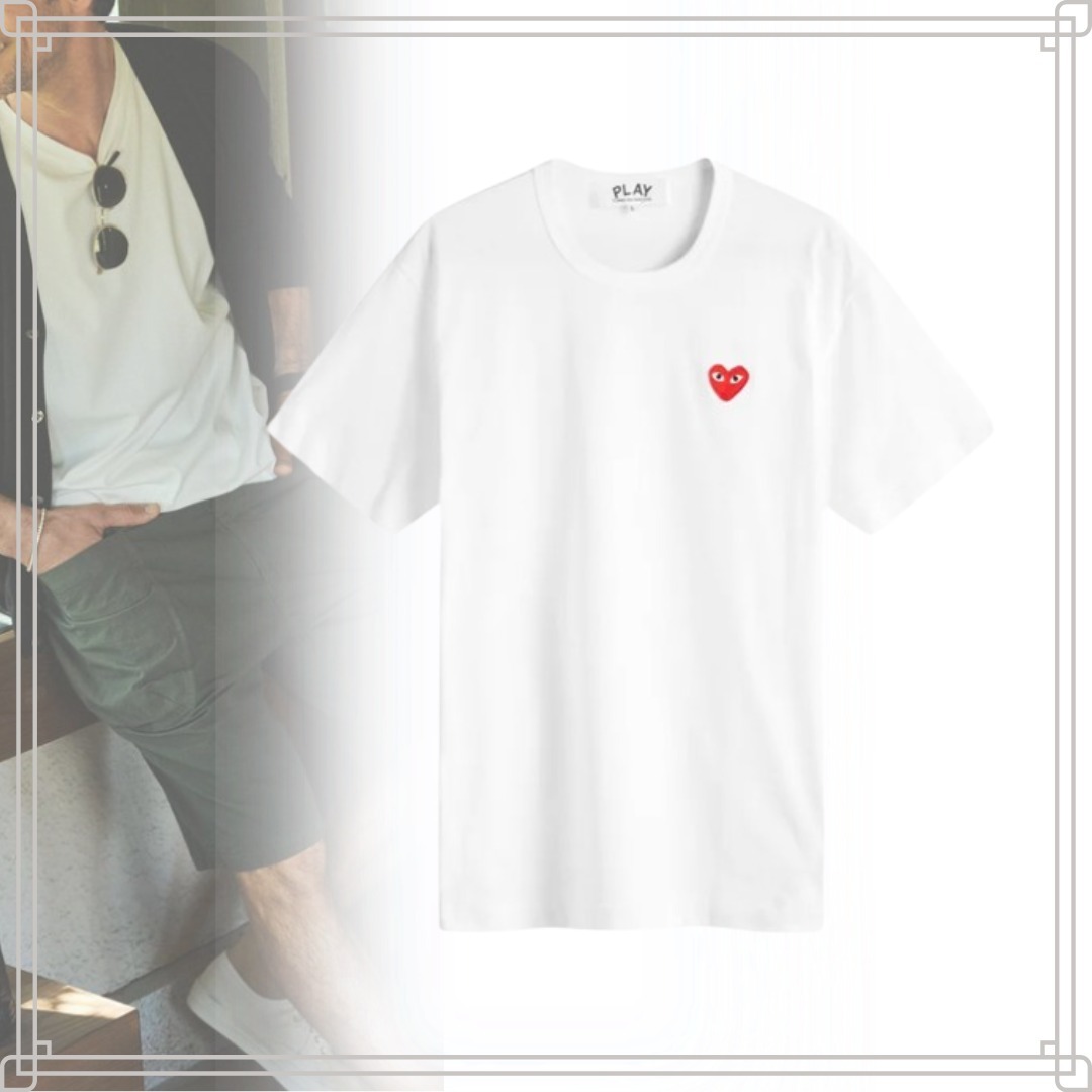 ◆大人気◆【COMME des GARCONS PLAY】ベーシック ロゴ Tシャツ