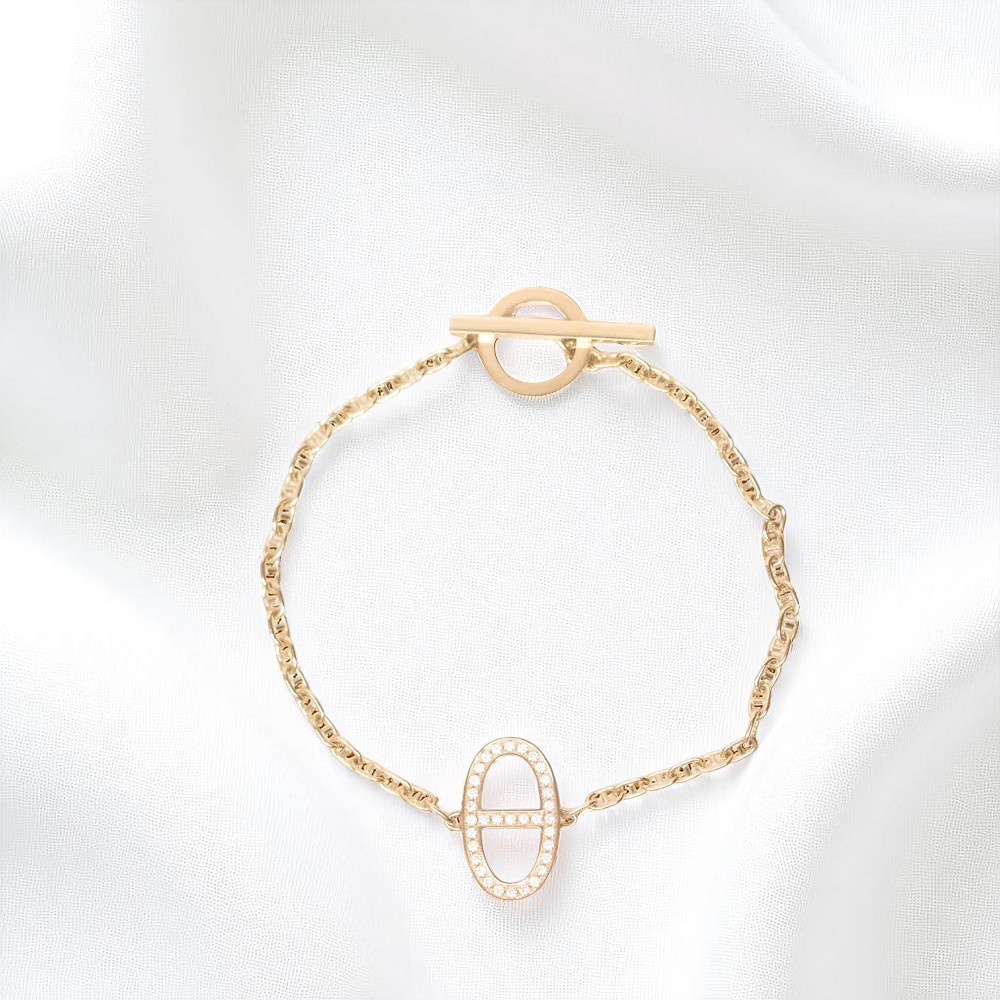 エルメス Chaine d'ancre コントゥール ブレスレット ゴールド