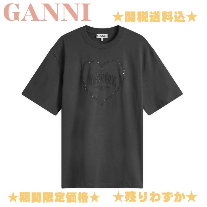 GANNI ハートドロップショルダーTシャツ★人気★残りわずか