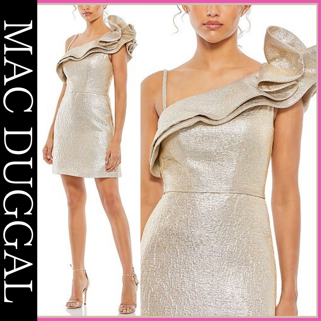 Mac Duggal ☆ワンショルダー ミニドレス