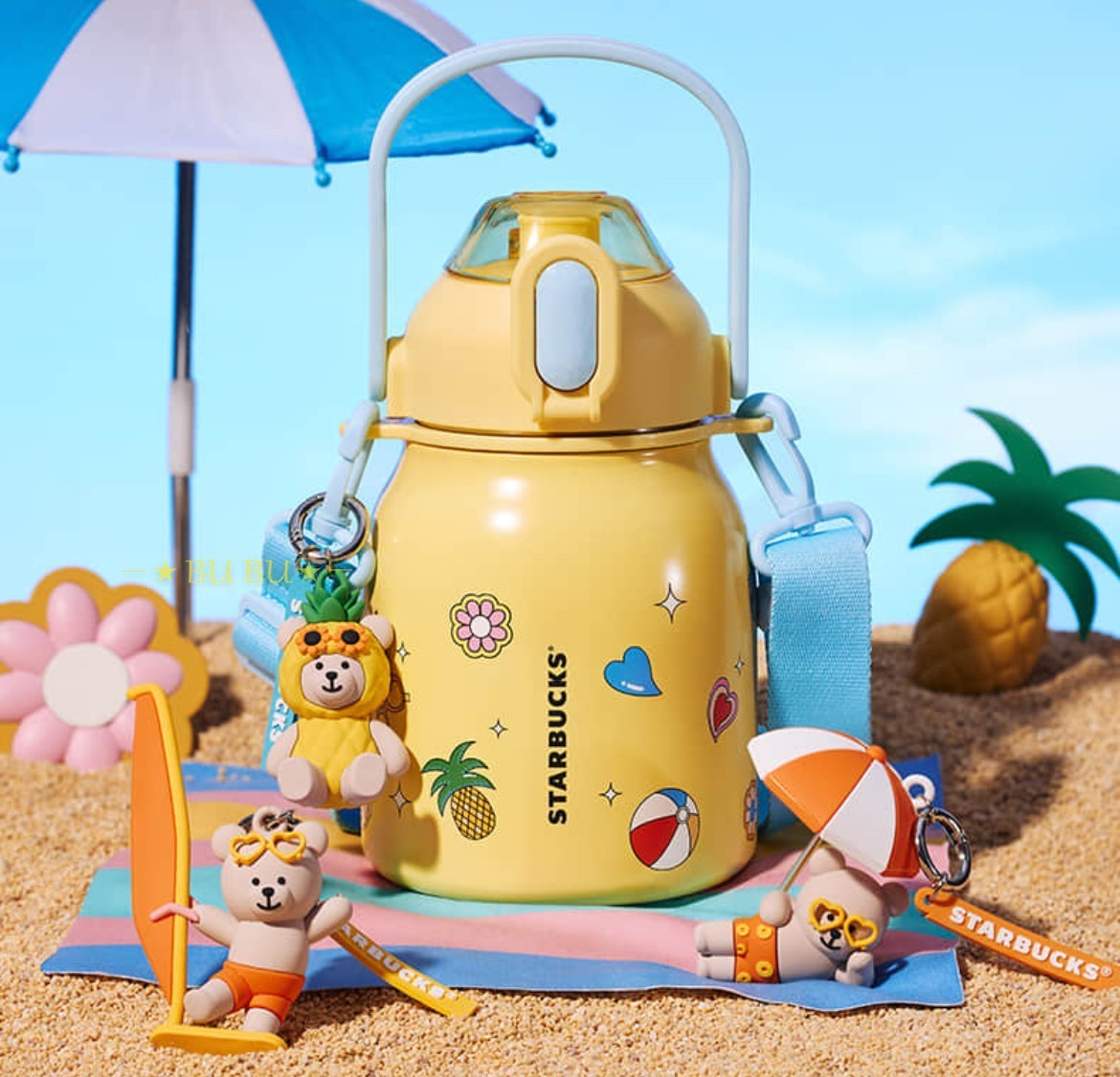 Starbucks ペンダント ショルダー付 ステンレスタンブラー1075ml