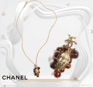 遊び心あるデザイン☆【CHANEL】ペンダントネックレス