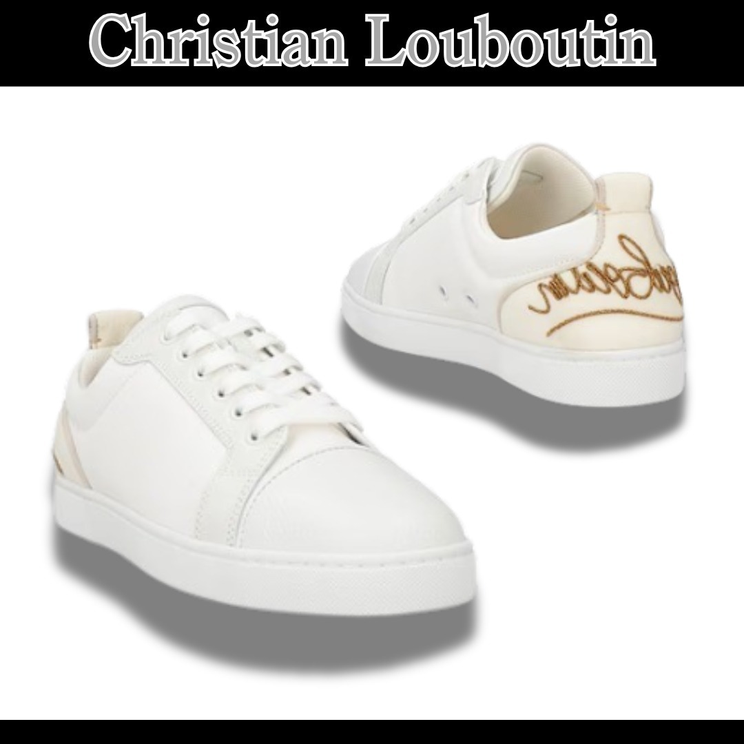 残り1点【Christian Louboutin】スニーカー キャンバス素材 ロゴ