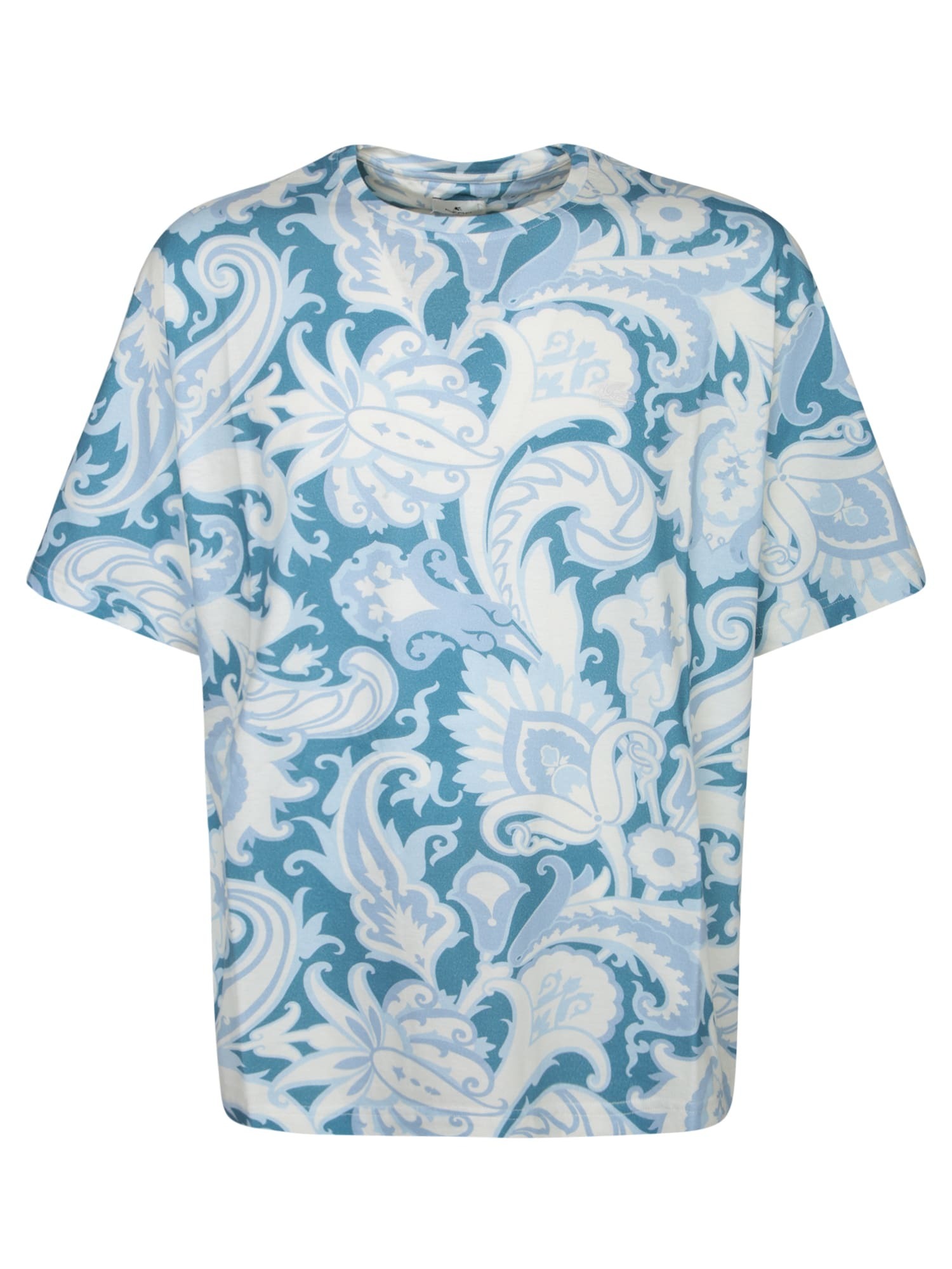 【送料&関税込】Etro Light Blue Paisley Print T-shirt