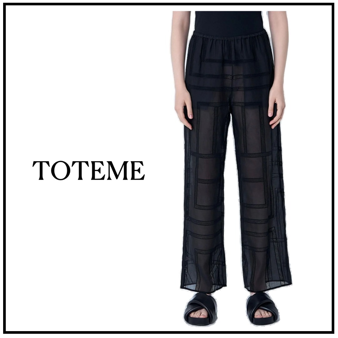 【TOTEME】ストレート ワイドレッグ トラウザーズ