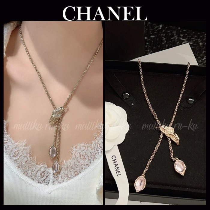 揺れるローズクリスタル♡25A【CHANEL】ネックレス
