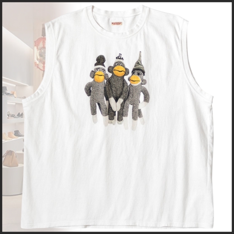 国内外ラッパーに超人気 KAPITAL Monkey Amigo ノースリーブTee
