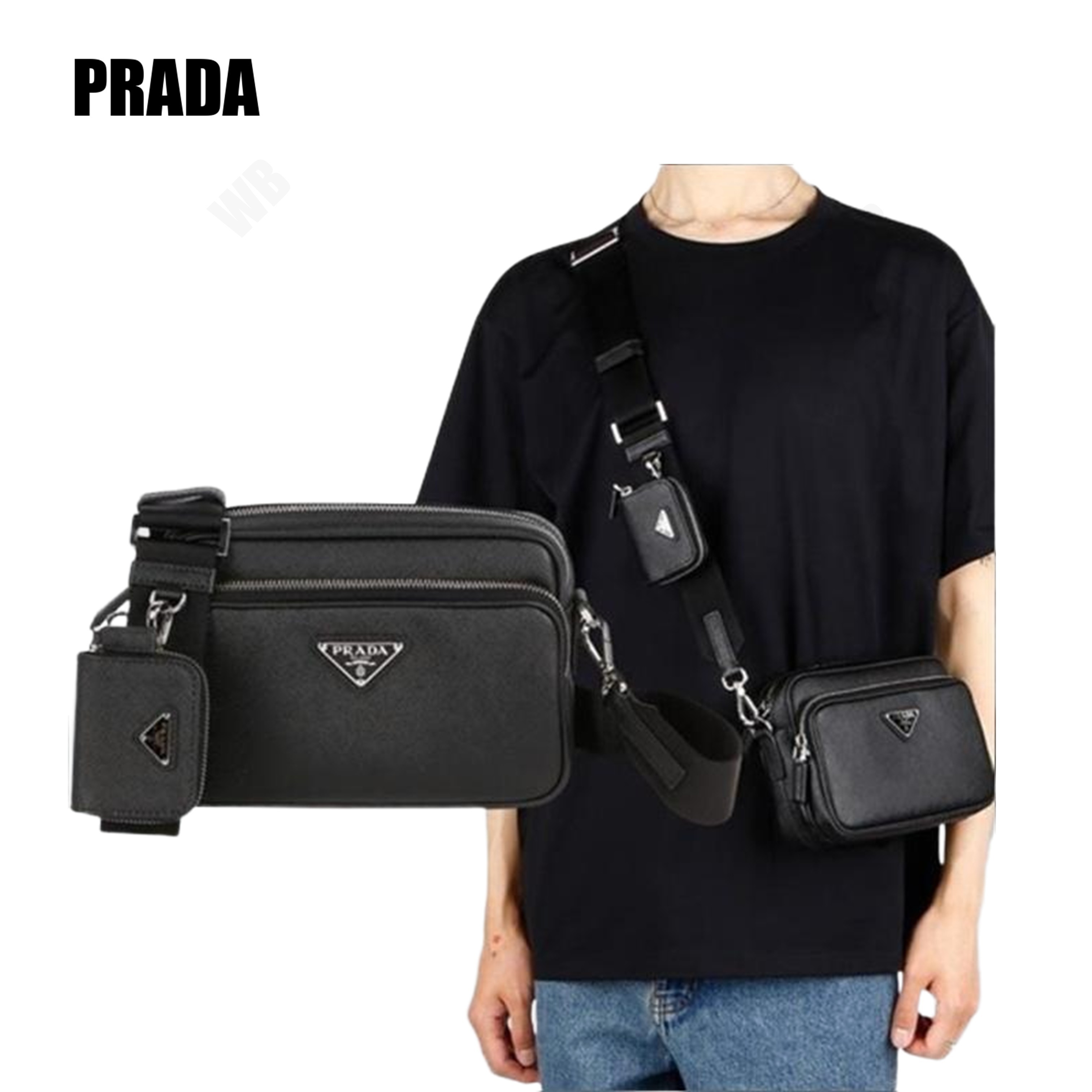 [PRADA] サフィアーノレザー ショルダーバッグ ☆送料込☆