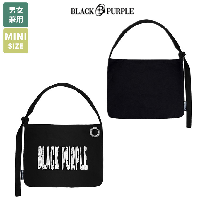 ★BLACKPURPLE☆Mini Canvas Printed Eco Bag