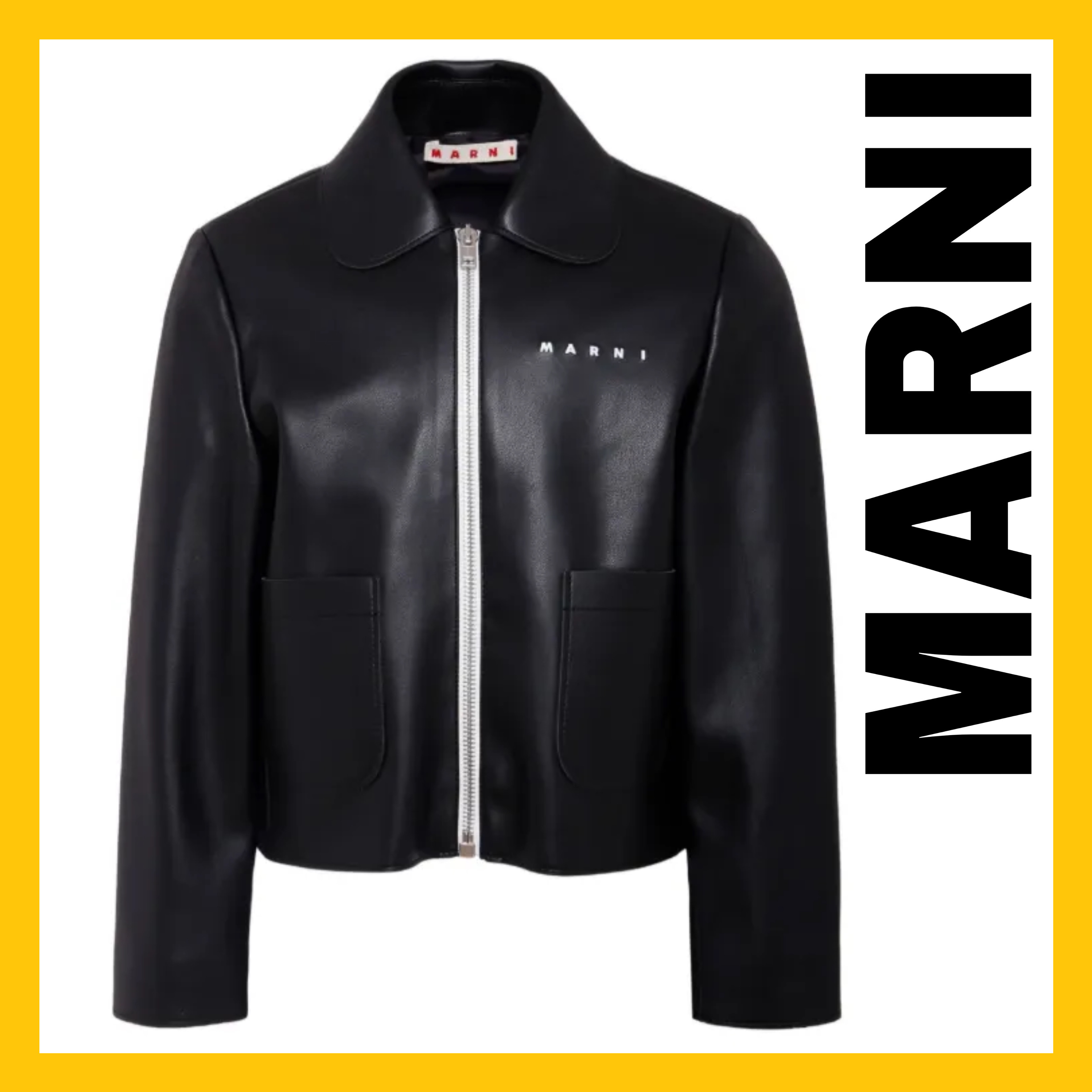 大人もOK★MARNI マルニ ロゴ ジャケット ブラック 関税送料込