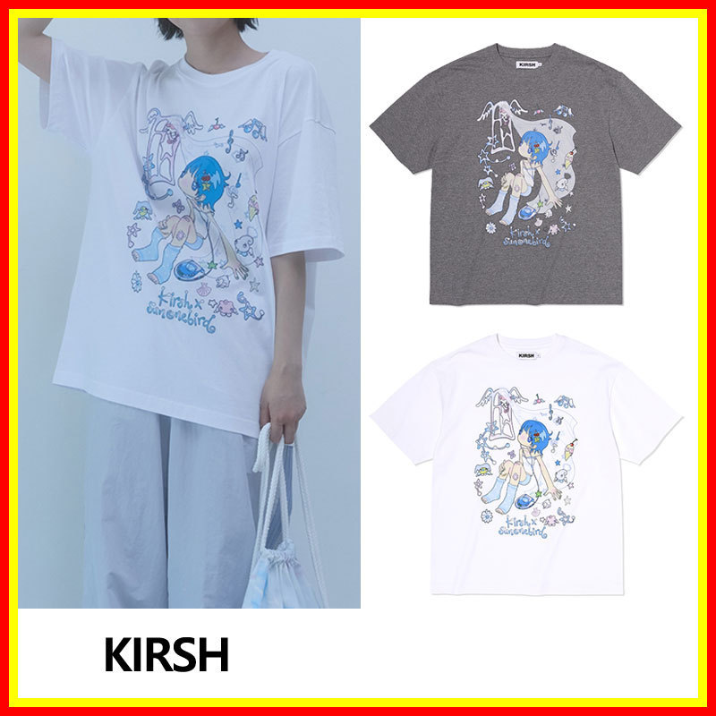 Tシャツ・カットソー [KIRSH]KIRSH X SUNONEBIRD MAIN GRAPHIC BIG OVER SIZE T-SHIRT