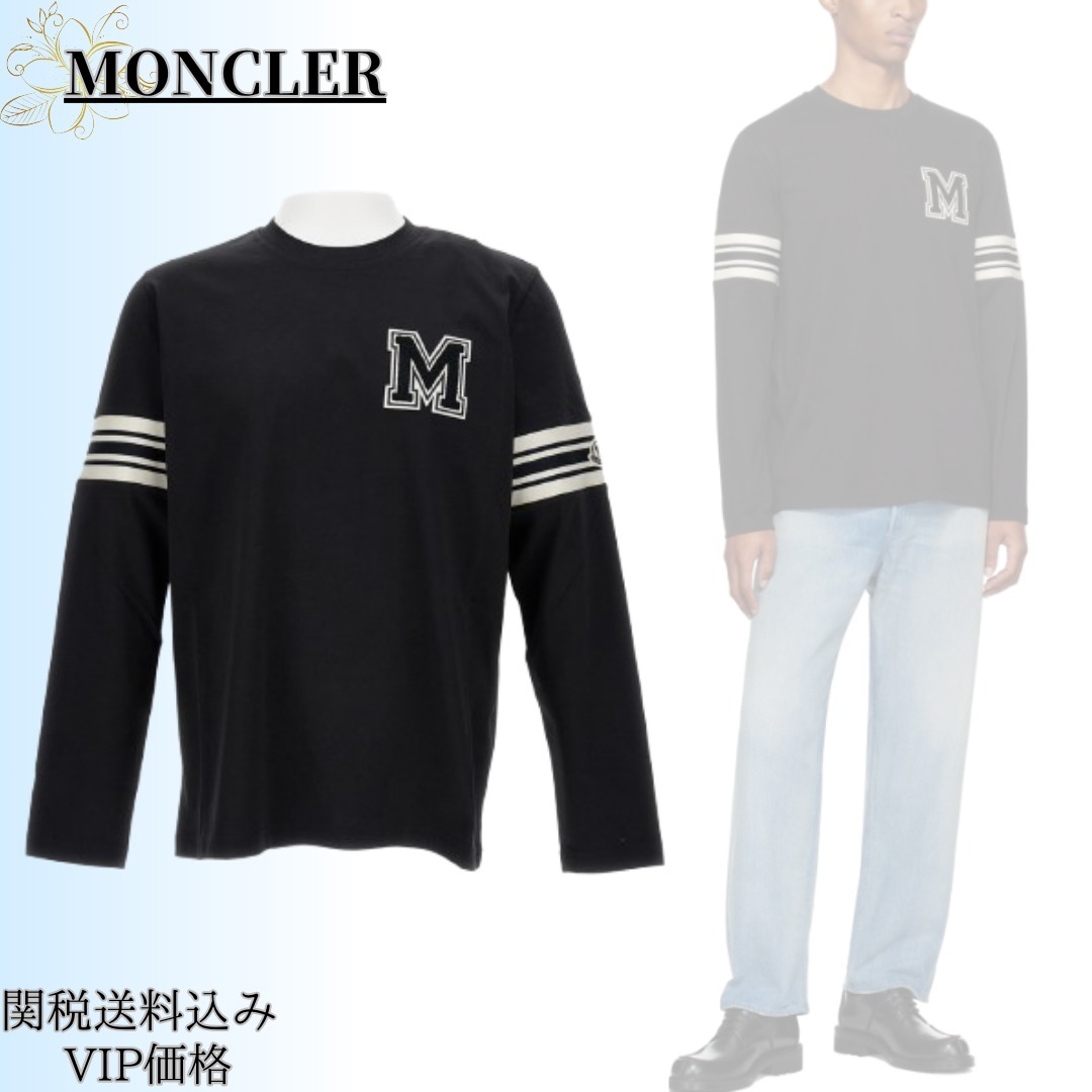 ◆25FW◆関送込【MONCLER】M アップリケ*コットン*Tシャツ