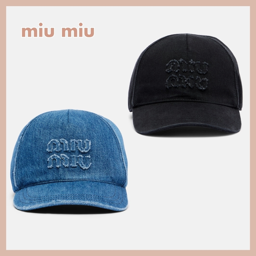 MiuMiu◆ミュウミュウ デニムベースボールキャップ◆DHL配送