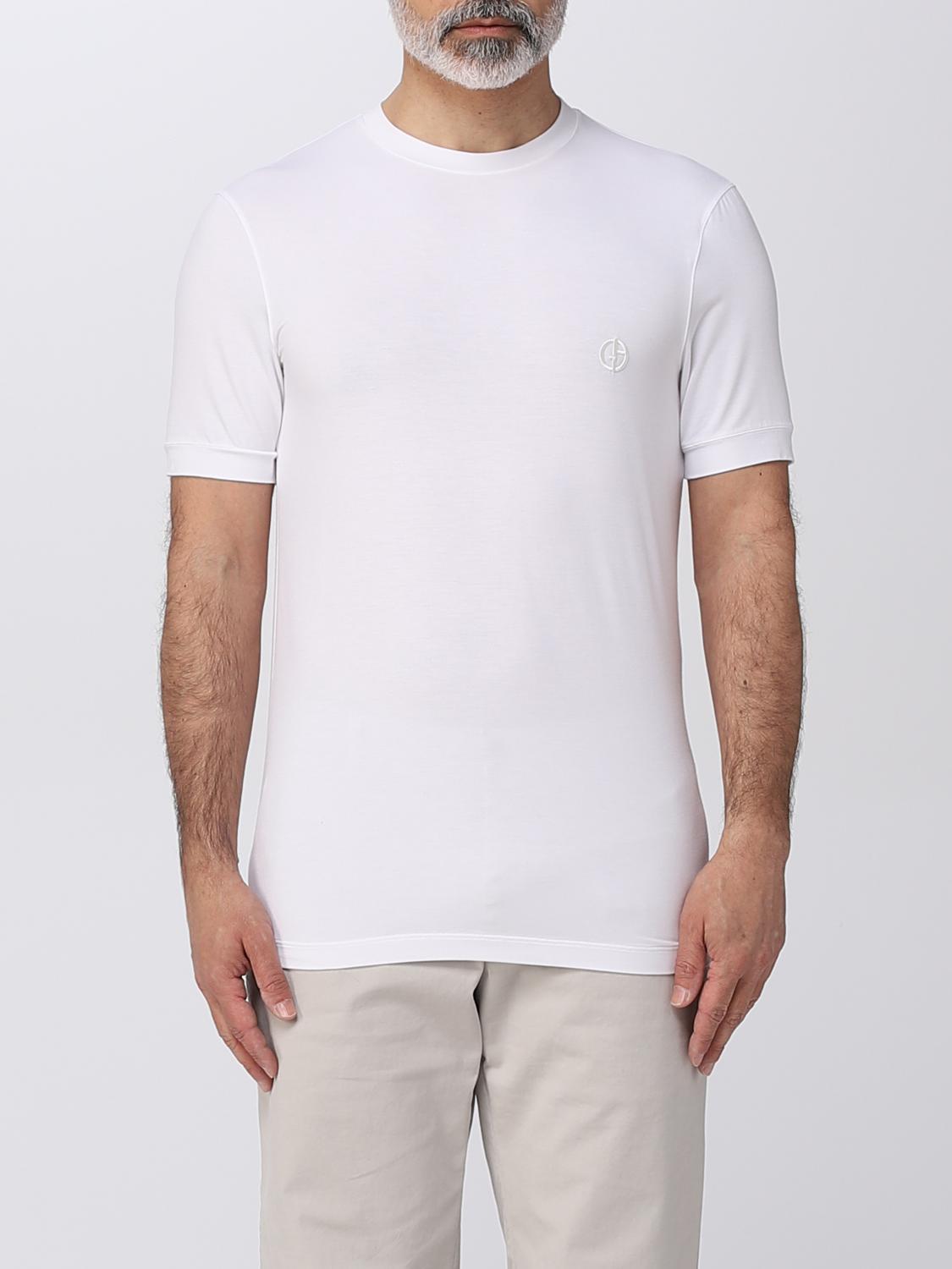 Tシャツ・カットソー GIORGIO ARMANI Men T-shirt White 3GST52SJP4Z U090