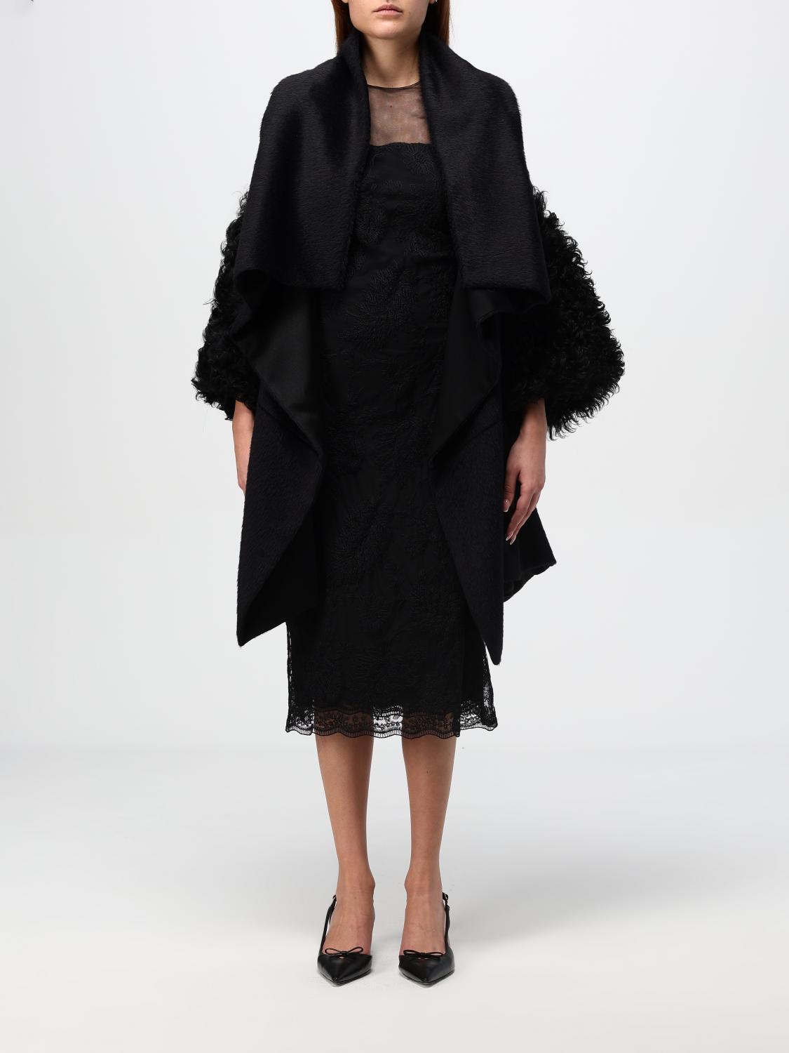 コート A FERRETTI Woman Coat Black 06135129 0555