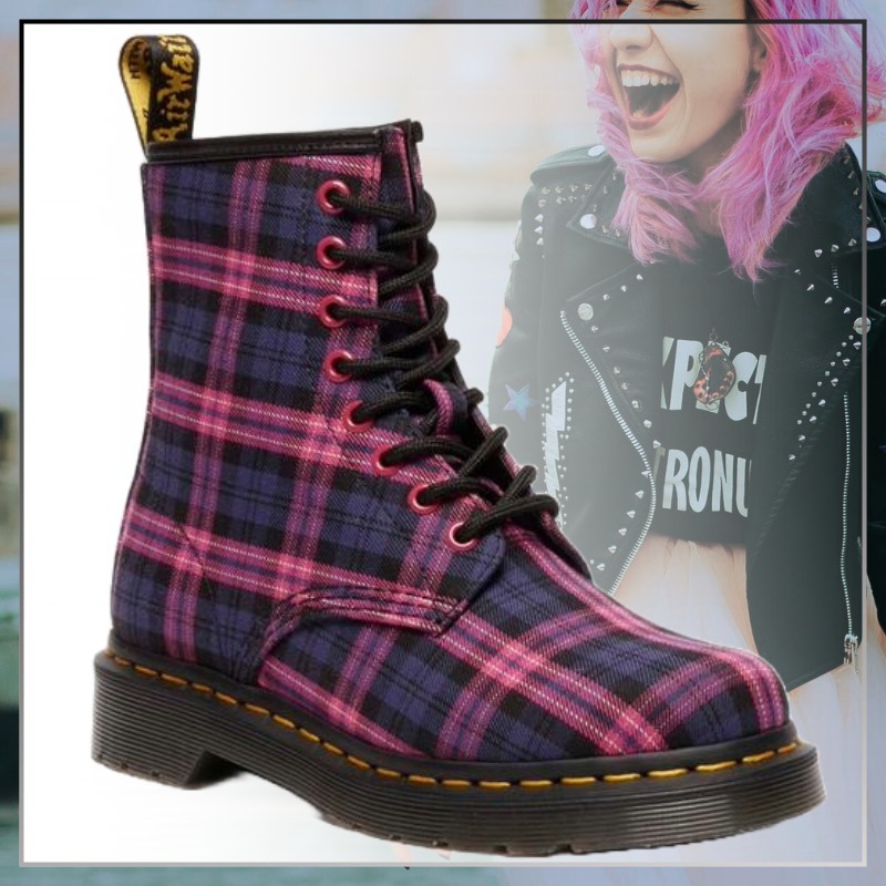 独特なチェック柄【Dr.Martens】1460 レースアップブーツ