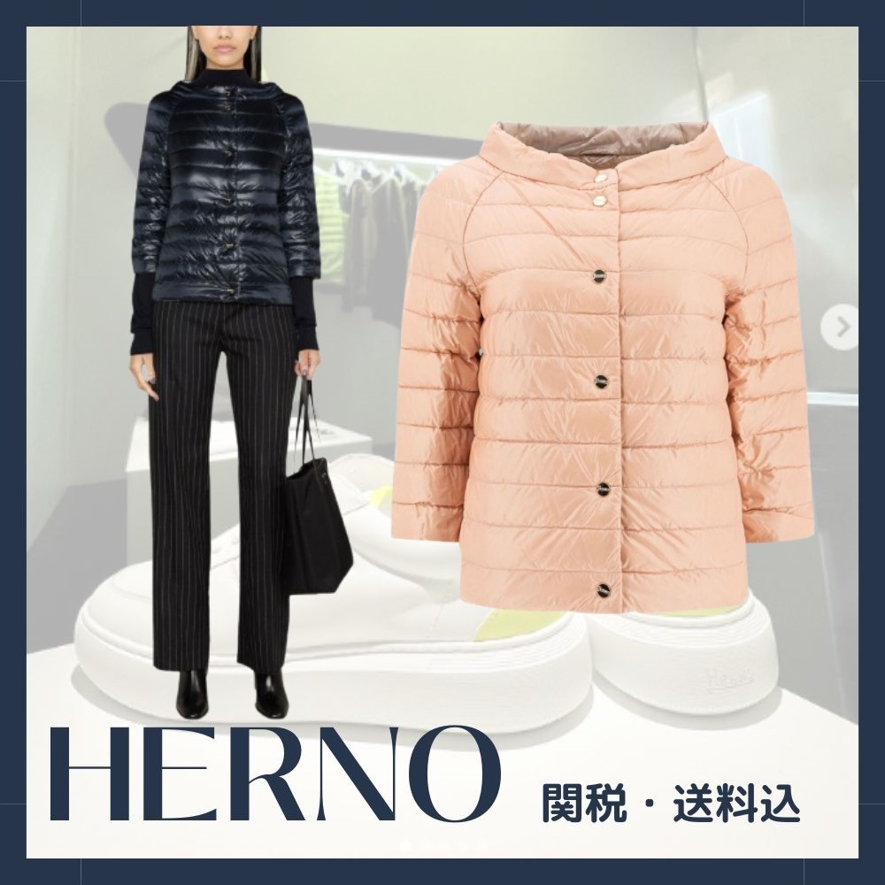 新作☆【HERNO】超軽量ナイロン製リバーシブルフード