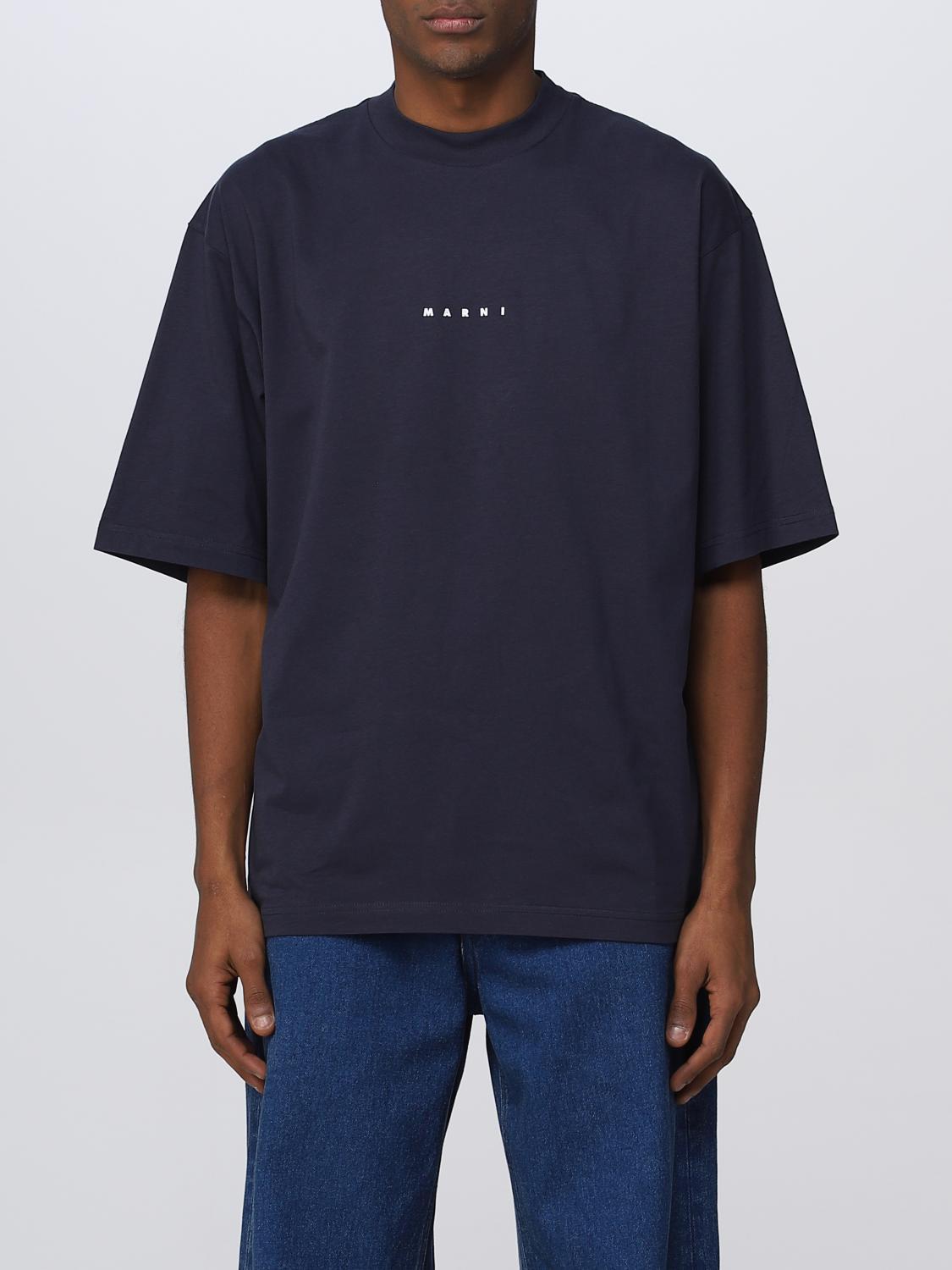 Tシャツ・カットソー MARNI Men T-shirt Blue HUMU0223P1USCS87 LOB99