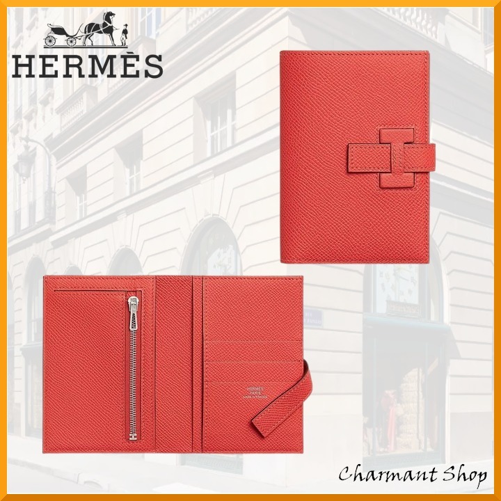 【HERMES】☆洗練の単色デザイン☆ コンパクトウォレット New H